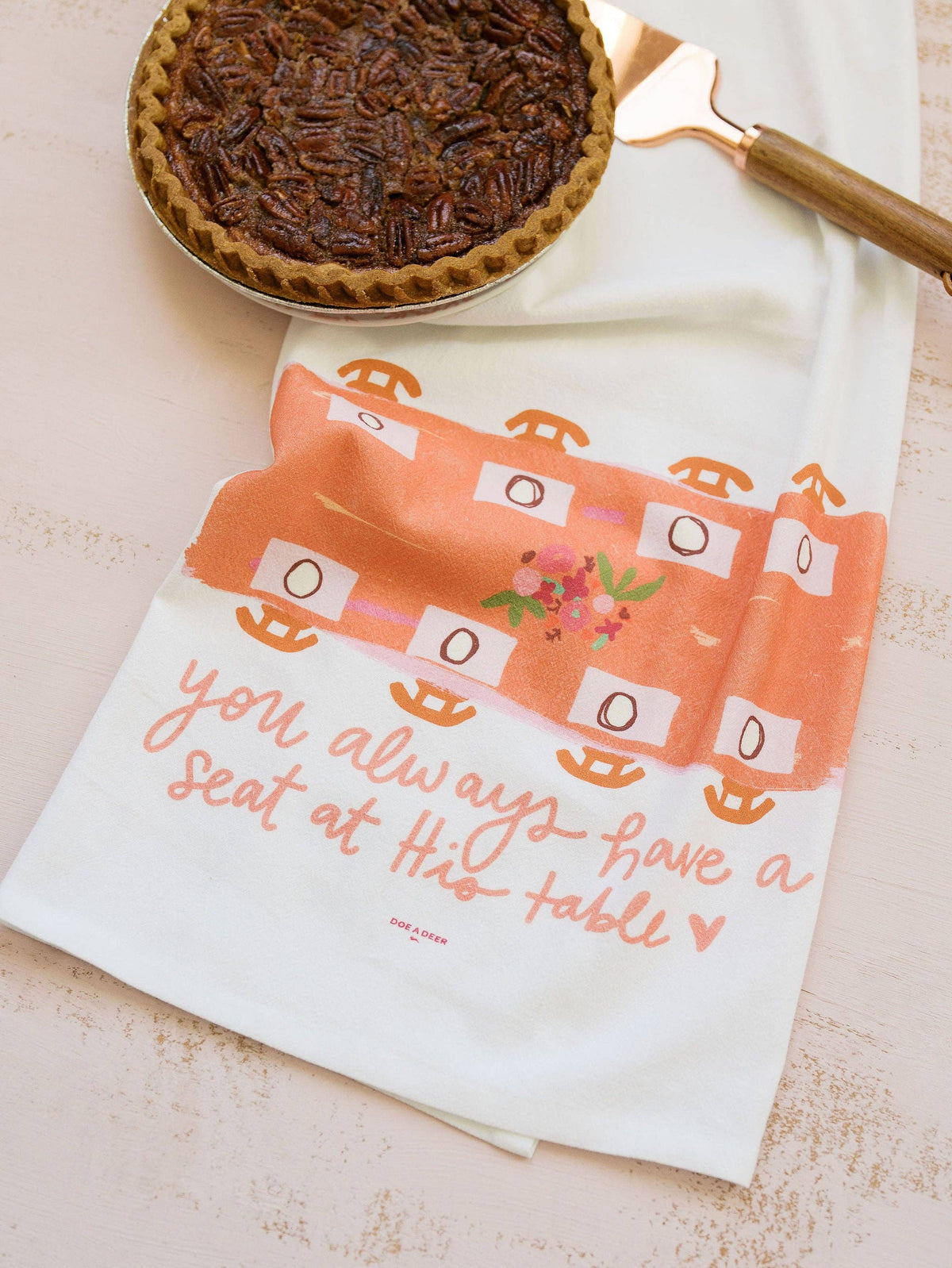 A Seat At His Table Flour Sack Towel | Fall Tea Towel