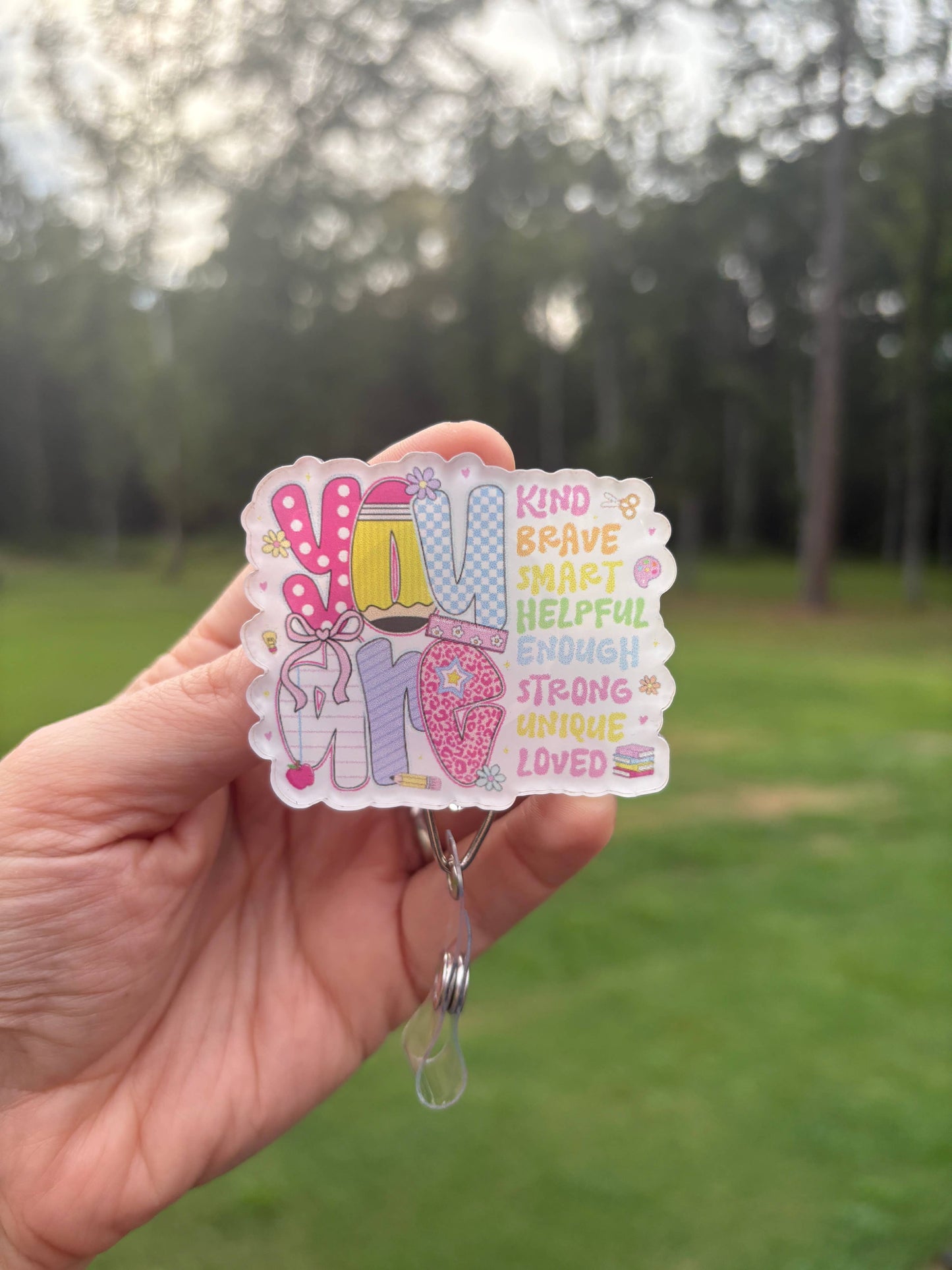You Are Badge Reel – Motivational Retractable ID Holder