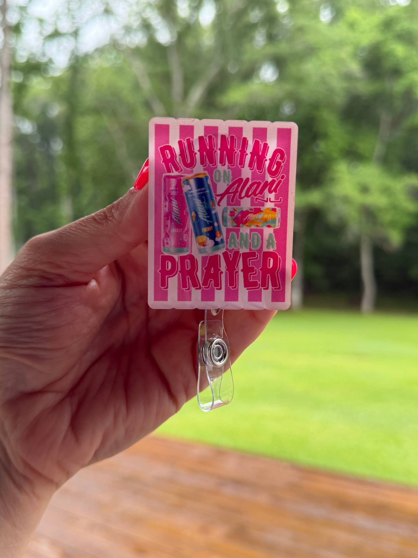 Alani Prayer Badge Reel – Pink Energy Drink ID Clip