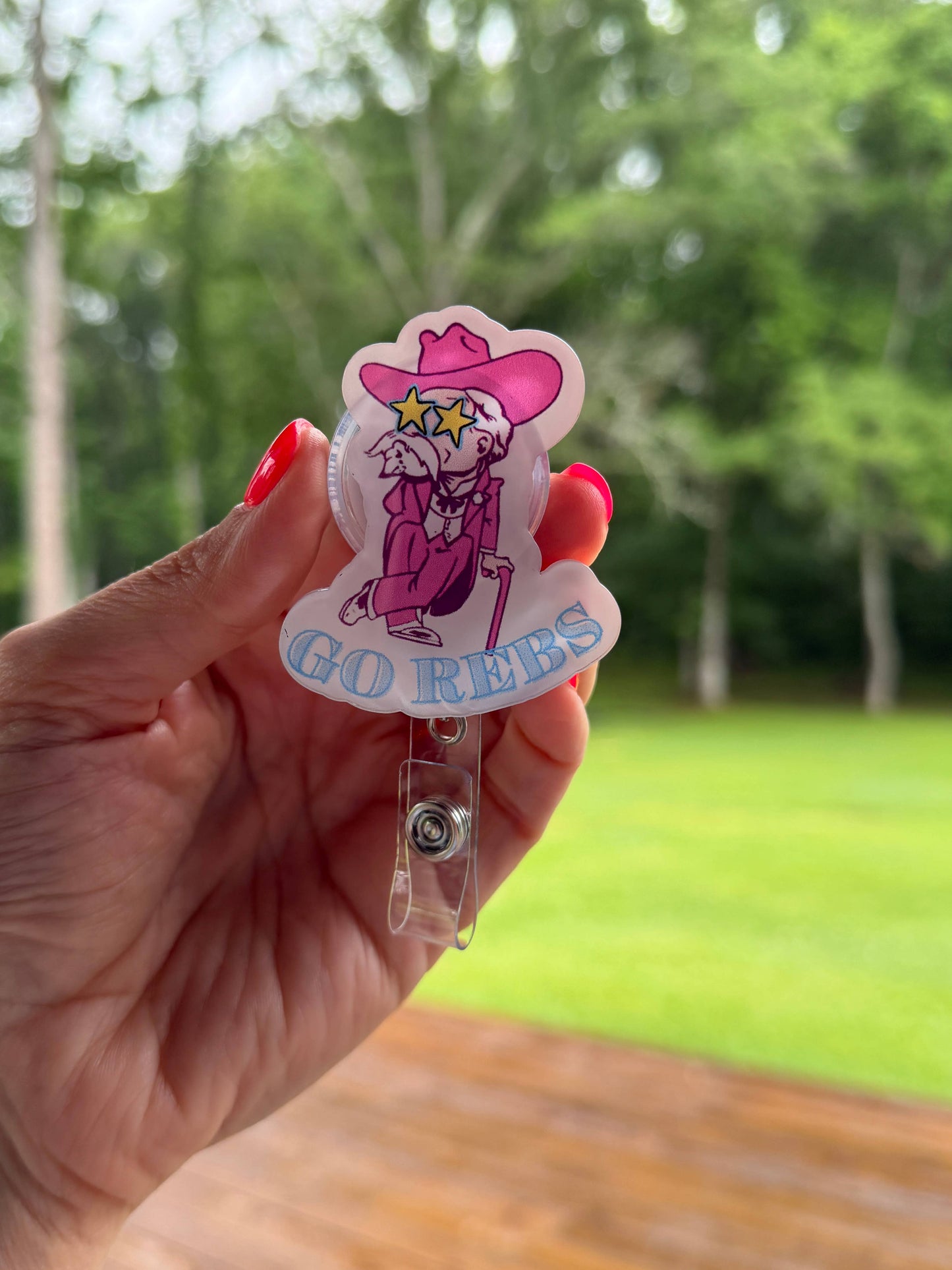 Go Rebs Badge Reel – Western ID Clip