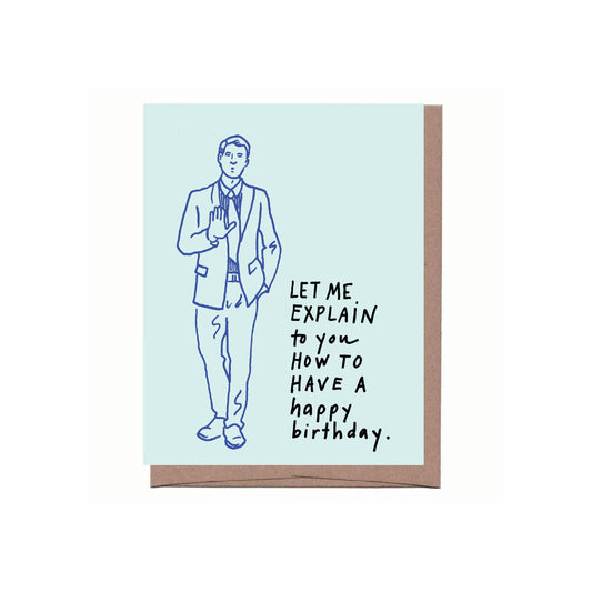 Mansplaining Birthday Greeting Card