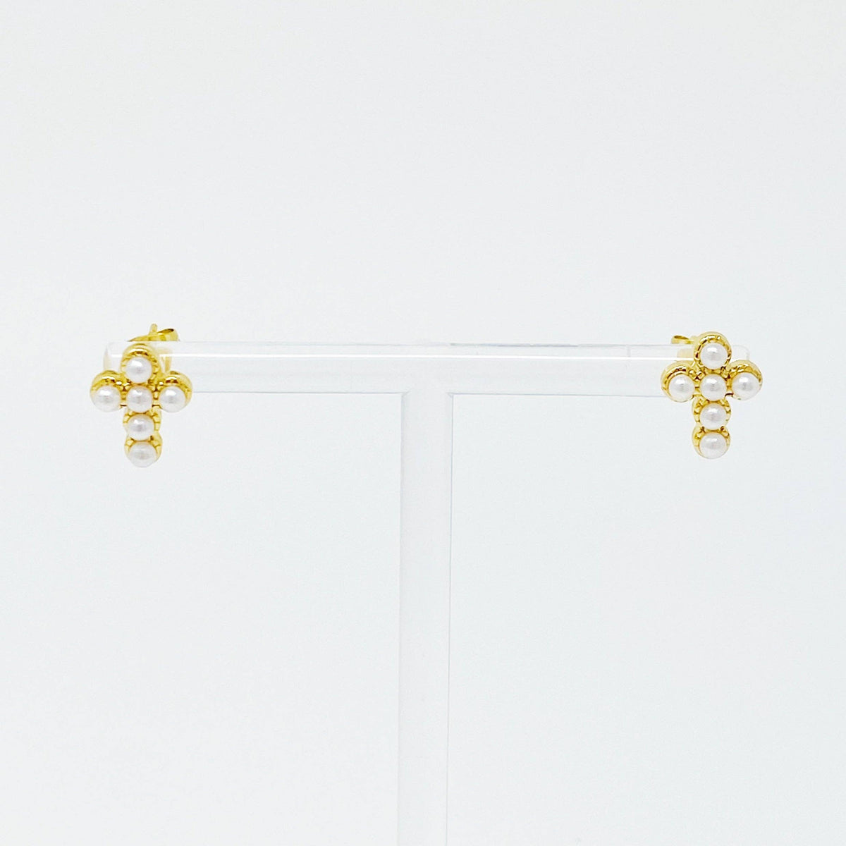 Dainty Cross Stud Earrings