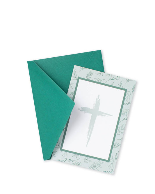 Have Faith Stationery Set   Green   3x4.5   Set of 10