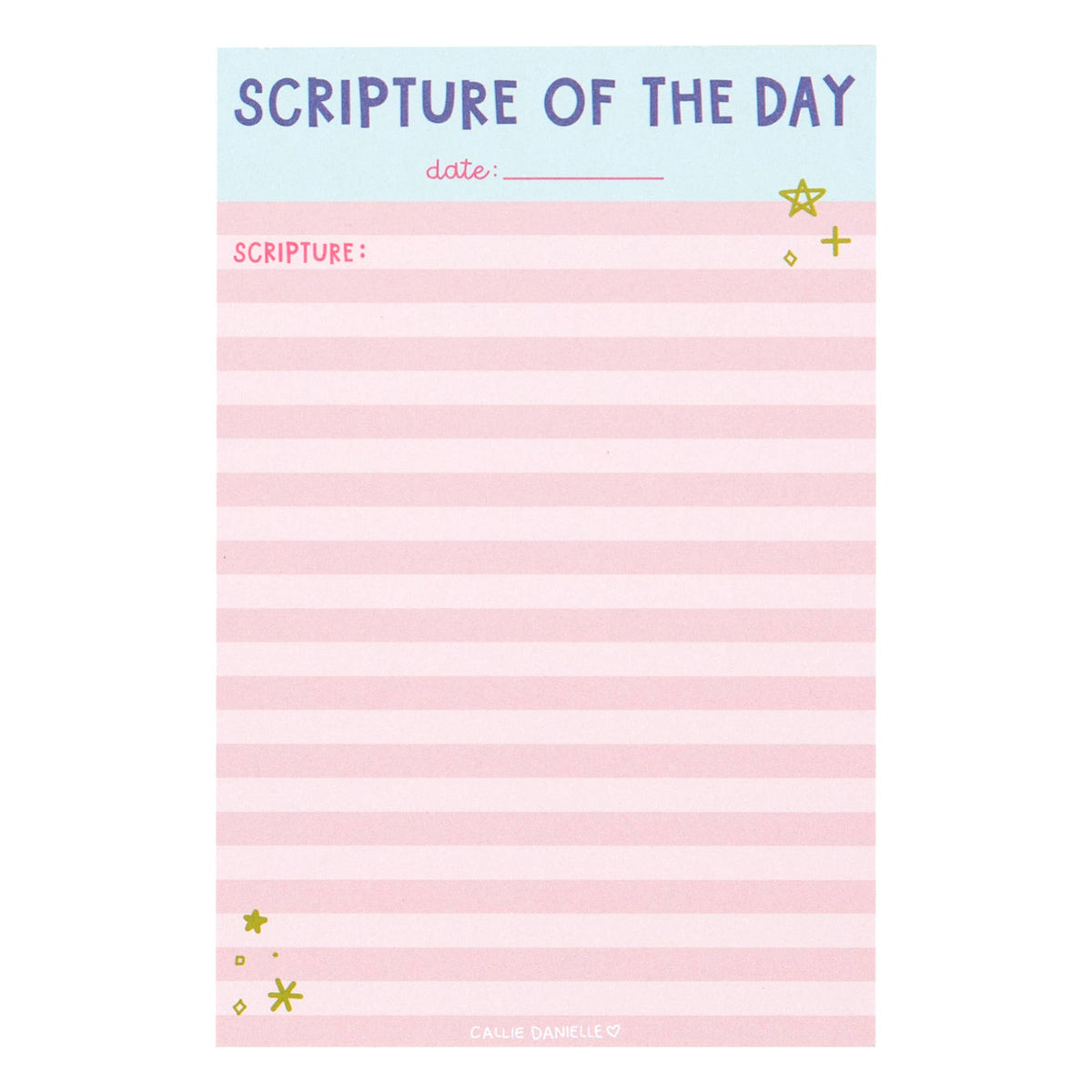 Scripture of the Day Pink 4x6 Notepad