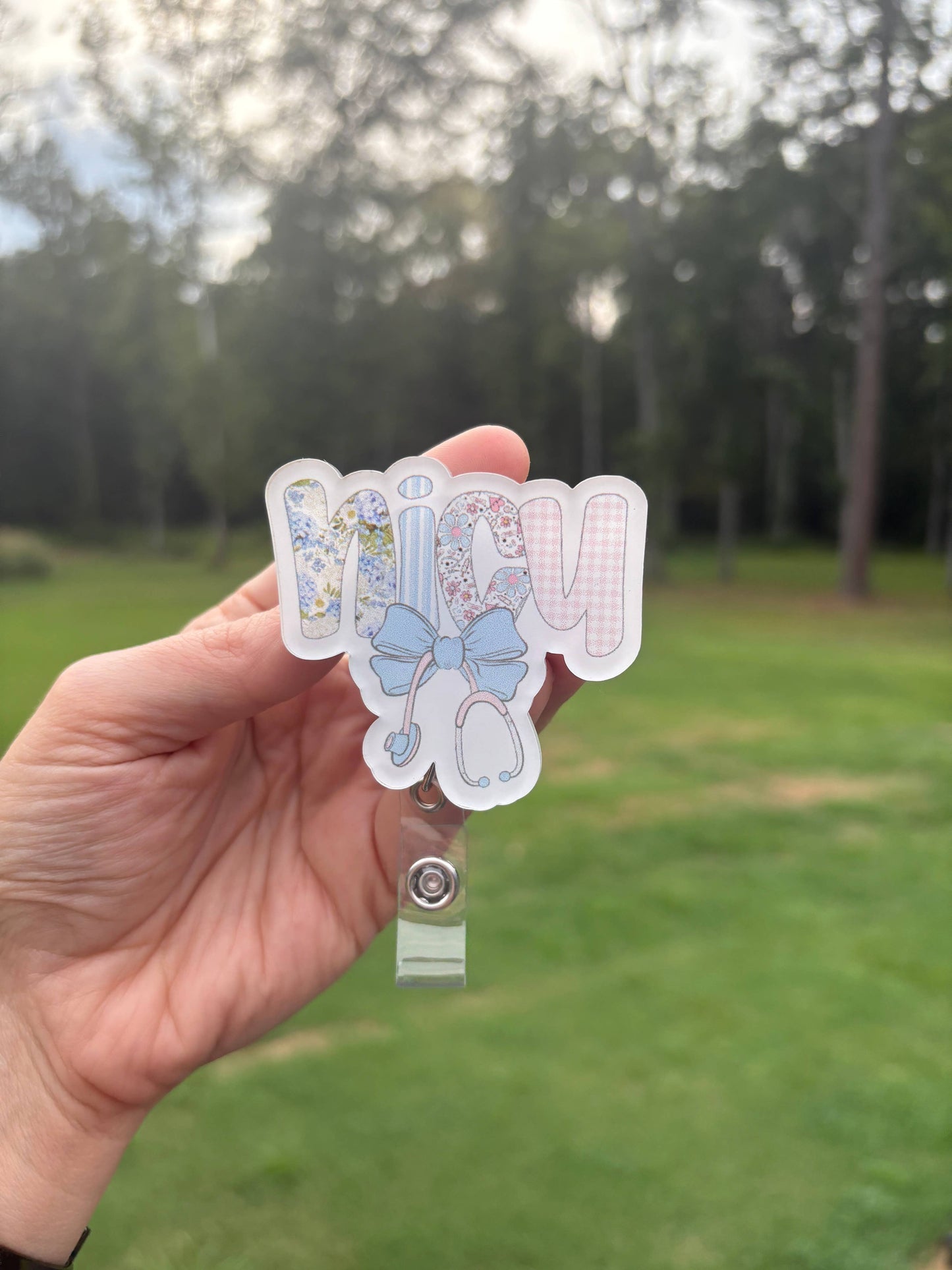 NICU Badge Reel – Retractable ID Holder for Nurses