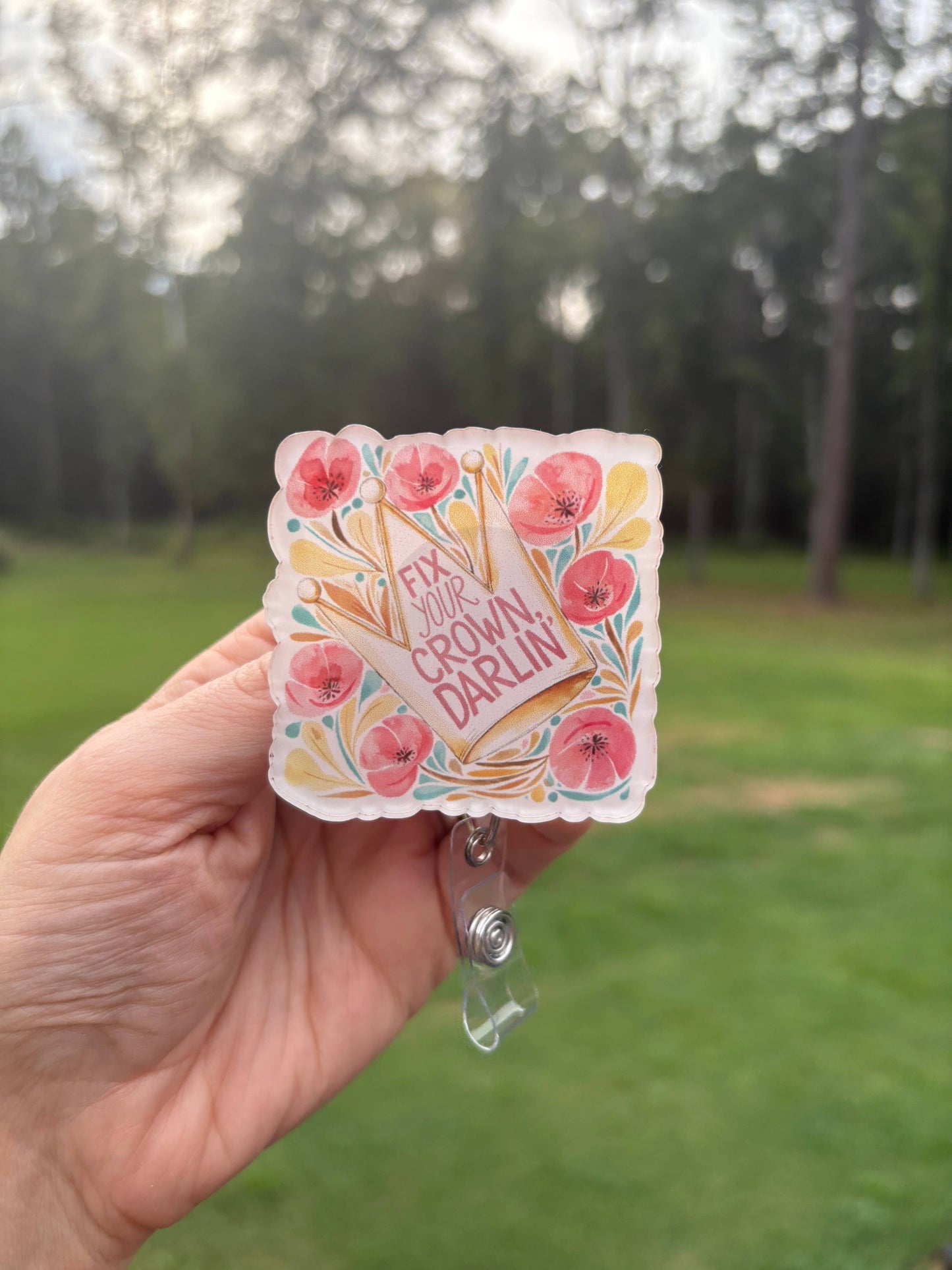 Fix Your Crown Badge Reel – Floral Motivational ID