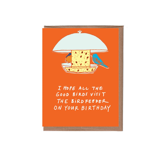 Birdfeeder Birthday Greeting Card