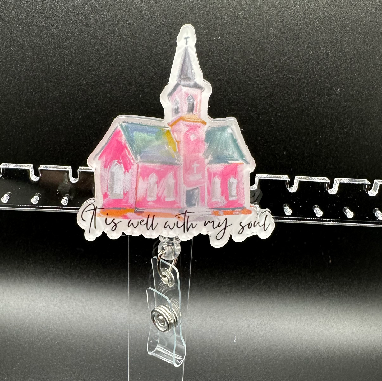 It Is Well With My Soul Church Badge Holder with Inspiration