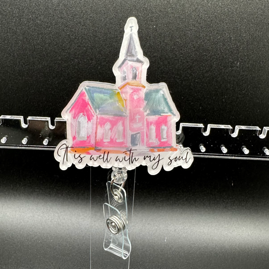 It Is Well With My Soul Church Badge Holder with Inspiration