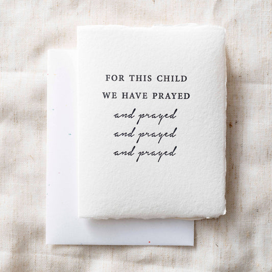 For this child we have prayed | Baby/Religious Card