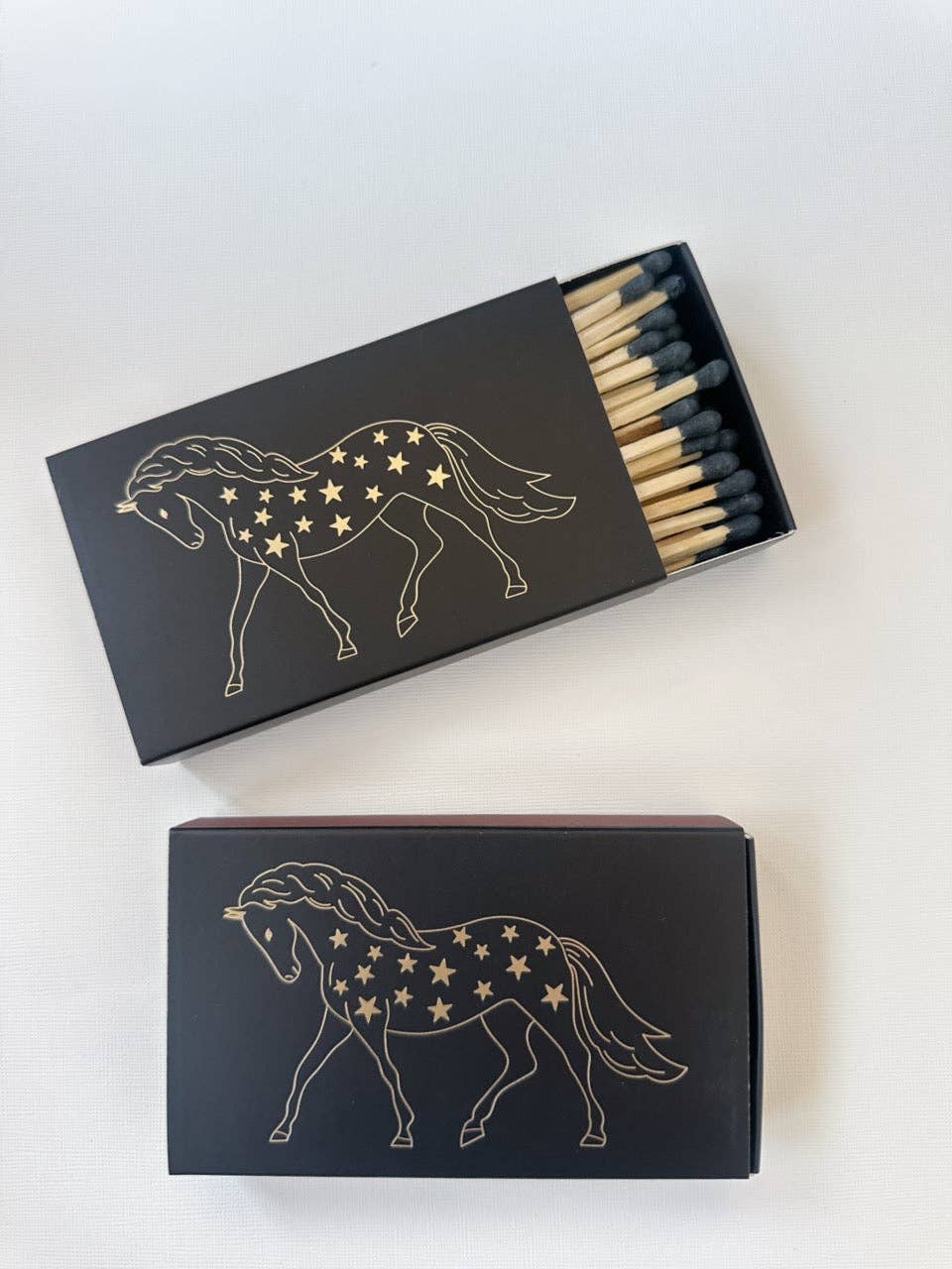 White Oversized Horse & Stars Matches